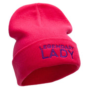 Legendary Lady Embroidered 12 Inch Long Knitted Beanie