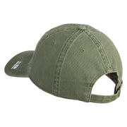 U.S. Army 116th Infantry Brigade Combat Team Embroidered Washed Solid Pigment Dyed Cotton Twill Brass Buckle Cap - Olive OSFM