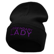 Legendary Lady Embroidered 12 Inch Long Knitted Beanie