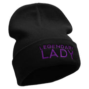 Legendary Lady Embroidered 12 Inch Long Knitted Beanie