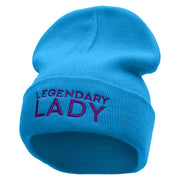 Legendary Lady Embroidered 12 Inch Long Knitted Beanie