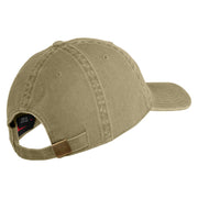 U.S. Army 116th Infantry Brigade Combat Team Embroidered Washed Solid Pigment Dyed Cotton Twill Brass Buckle Cap - Khaki OSFM