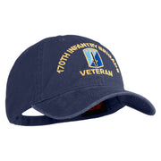 U.S. Army 170th Infantry Brigade Embroidered Washed Solid Pigment Dyed Cotton Twill Brass Buckle Cap - Navy OSFM