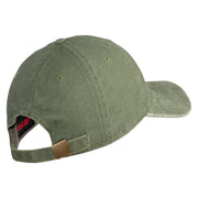 U.S. Army 170th Infantry Brigade Embroidered Washed Solid Pigment Dyed Cotton Twill Brass Buckle Cap - Olive OSFM