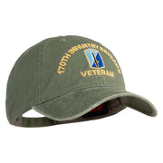 U.S. Army 170th Infantry Brigade Embroidered Washed Solid Pigment Dyed Cotton Twill Brass Buckle Cap - Olive OSFM