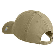 U.S. Army 172nd Infantry Brigade Embroidered Washed Solid Pigment Dyed Cotton Twill Brass Buckle Cap - Khaki OSFM