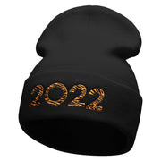 Tiger 2022 Embroidered 12 Inch Long Knitted Beanie