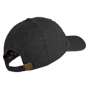 U.S. Army 172nd Infantry Brigade Embroidered Washed Solid Pigment Dyed Cotton Twill Brass Buckle Cap - Black OSFM