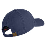 U.S. Army 172nd Infantry Brigade Embroidered Washed Solid Pigment Dyed Cotton Twill Brass Buckle Cap - Navy OSFM