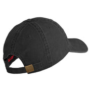 U.S. Army 174th Infantry Brigade Embroidered Washed Solid Pigment Dyed Cotton Twill Brass Buckle Cap - Black OSFM