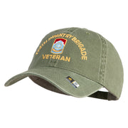 U.S. Army 174th Infantry Brigade Embroidered Washed Solid Pigment Dyed Cotton Twill Brass Buckle Cap - Olive OSFM