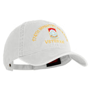 U.S. Army 174th Infantry Brigade Embroidered Washed Solid Pigment Dyed Cotton Twill Brass Buckle Cap - White OSFM