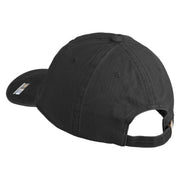 U.S. Army 196th Infantry Brigade Embroidered Washed Solid Pigment Dyed Cotton Twill Brass Buckle Cap - Black OSFM