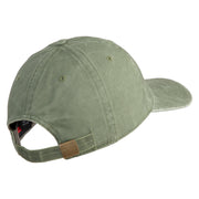 U.S. Army 196th Infantry Brigade Embroidered Washed Solid Pigment Dyed Cotton Twill Brass Buckle Cap - Olive OSFM