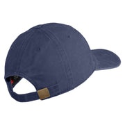 U.S. Army 196th Infantry Brigade Embroidered Washed Solid Pigment Dyed Cotton Twill Brass Buckle Cap - Navy OSFM