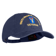 U.S. Army 196th Infantry Brigade Embroidered Washed Solid Pigment Dyed Cotton Twill Brass Buckle Cap - Navy OSFM