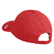 U.S. Army 196th Infantry Brigade Embroidered Washed Solid Pigment Dyed Cotton Twill Brass Buckle Cap - Red OSFM