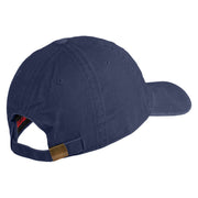U.S. Army 198th Infantry Brigade Embroidered Washed Solid Pigment Dyed Cotton Twill Brass Buckle Cap - Navy OSFM