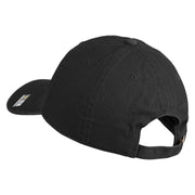 U.S. Army 198th Infantry Brigade Embroidered Washed Solid Pigment Dyed Cotton Twill Brass Buckle Cap - Black OSFM
