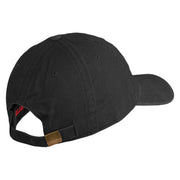 U.S. Army 198th Infantry Brigade Embroidered Washed Solid Pigment Dyed Cotton Twill Brass Buckle Cap - Black OSFM