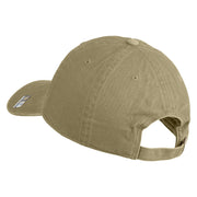 U.S. Army 198th Infantry Brigade Embroidered Washed Solid Pigment Dyed Cotton Twill Brass Buckle Cap - Khaki OSFM