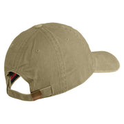 U.S. Army 198th Infantry Brigade Embroidered Washed Solid Pigment Dyed Cotton Twill Brass Buckle Cap - Khaki OSFM