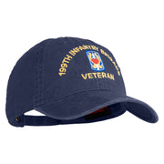 U.S. Army 199th Infantry Brigade Embroidered Washed Solid Pigment Dyed Cotton Twill Brass Buckle Cap - Navy OSFM