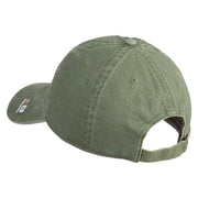 U.S. Army 199th Infantry Brigade Embroidered Washed Solid Pigment Dyed Cotton Twill Brass Buckle Cap - Olive OSFM