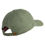 U.S. Army 199th Infantry Brigade Embroidered Washed Solid Pigment Dyed Cotton Twill Brass Buckle Cap - Olive OSFM