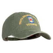 U.S. Army 199th Infantry Brigade Embroidered Washed Solid Pigment Dyed Cotton Twill Brass Buckle Cap - Olive OSFM