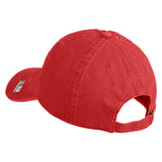 U.S. Army 199th Infantry Brigade Embroidered Washed Solid Pigment Dyed Cotton Twill Brass Buckle Cap - Red OSFM
