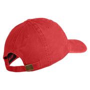 U.S. Army 199th Infantry Brigade Embroidered Washed Solid Pigment Dyed Cotton Twill Brass Buckle Cap - Red OSFM