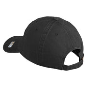 U.S. Army 256th Infantry Brigade Combat Team Embroidered Washed Solid Pigment Dyed Cotton Twill Brass Buckle Cap - Black OSFM