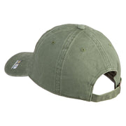 U.S. Army 256th Infantry Brigade Combat Team Embroidered Washed Solid Pigment Dyed Cotton Twill Brass Buckle Cap - Olive OSFM