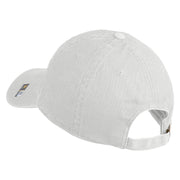 U.S. Army 442nd Infantry Regiment Embroidered Washed Solid Pigment Dyed Cotton Twill Brass Buckle Cap - White OSFM