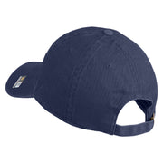 U.S. Army 442nd Infantry Regiment Embroidered Washed Solid Pigment Dyed Cotton Twill Brass Buckle Cap - Navy OSFM
