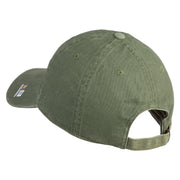 U.S. Army 442nd Infantry Regiment Embroidered Washed Solid Pigment Dyed Cotton Twill Brass Buckle Cap - Olive OSFM