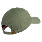 U.S. Army 442nd Infantry Regiment Embroidered Washed Solid Pigment Dyed Cotton Twill Brass Buckle Cap - Olive OSFM