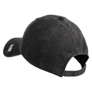 U.S. Army 79th Infantry Brigade Combat Team Embroidered Washed Solid Pigment Dyed Cotton Twill Brass Buckle Cap - Black OSFM