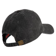 U.S. Army 79th Infantry Brigade Combat Team Embroidered Washed Solid Pigment Dyed Cotton Twill Brass Buckle Cap - Black OSFM