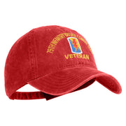 U.S. Army 79th Infantry Brigade Combat Team Embroidered Washed Solid Pigment Dyed Cotton Twill Brass Buckle Cap - Red OSFM