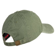 U.S. Army 13th Airborne Divison Embroidered Washed Solid Pigment Dyed Cotton Twill Brass Buckle Cap - Olive OSFM