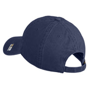 U.S. Army 13th Airborne Divison Embroidered Washed Solid Pigment Dyed Cotton Twill Brass Buckle Cap - Navy OSFM
