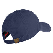 U.S. Army 13th Airborne Divison Embroidered Washed Solid Pigment Dyed Cotton Twill Brass Buckle Cap - Navy OSFM