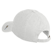 U.S. Army 13th Airborne Divison Embroidered Washed Solid Pigment Dyed Cotton Twill Brass Buckle Cap - White OSFM