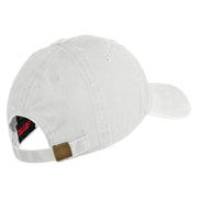 U.S. Army 13th Airborne Divison Embroidered Washed Solid Pigment Dyed Cotton Twill Brass Buckle Cap - White OSFM