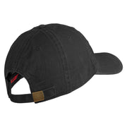 U.S. Army Air Force Embroidered Washed Solid Pigment Dyed Cotton Twill Brass Buckle Cap - Black OSFM