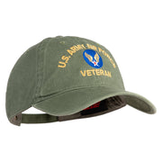 U.S. Army Air Force Embroidered Washed Solid Pigment Dyed Cotton Twill Brass Buckle Cap - Olive OSFM
