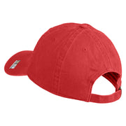 U.S. Army Air Force Embroidered Washed Solid Pigment Dyed Cotton Twill Brass Buckle Cap - Red OSFM