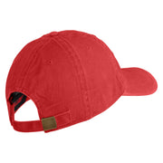 U.S. Army Air Force Embroidered Washed Solid Pigment Dyed Cotton Twill Brass Buckle Cap - Red OSFM